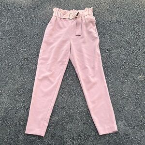 Dynamite Light Pink Paperbag Waist Pants